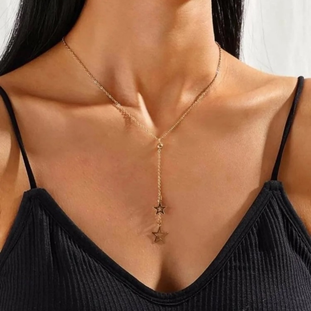 MAKE OFFER Star Bar Choker Necklace